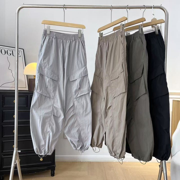 Kvinders multifunktionelle cargo bukser med elastisk talje og praktiske lommer Stilla