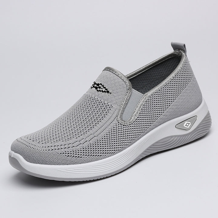 Dame Åndbare Fritidssko med elastisk Slip-On Design og komfortabel Sål Stilla