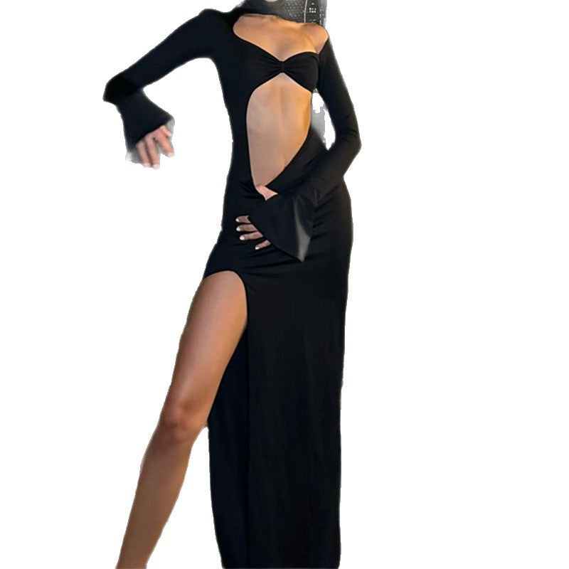 Damer Elegant Cut-Out Maxikjole med asymmetrisk design Skovae