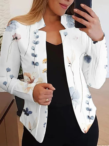 Dame Blazerjakke med floralt design og elegant snit Stilla