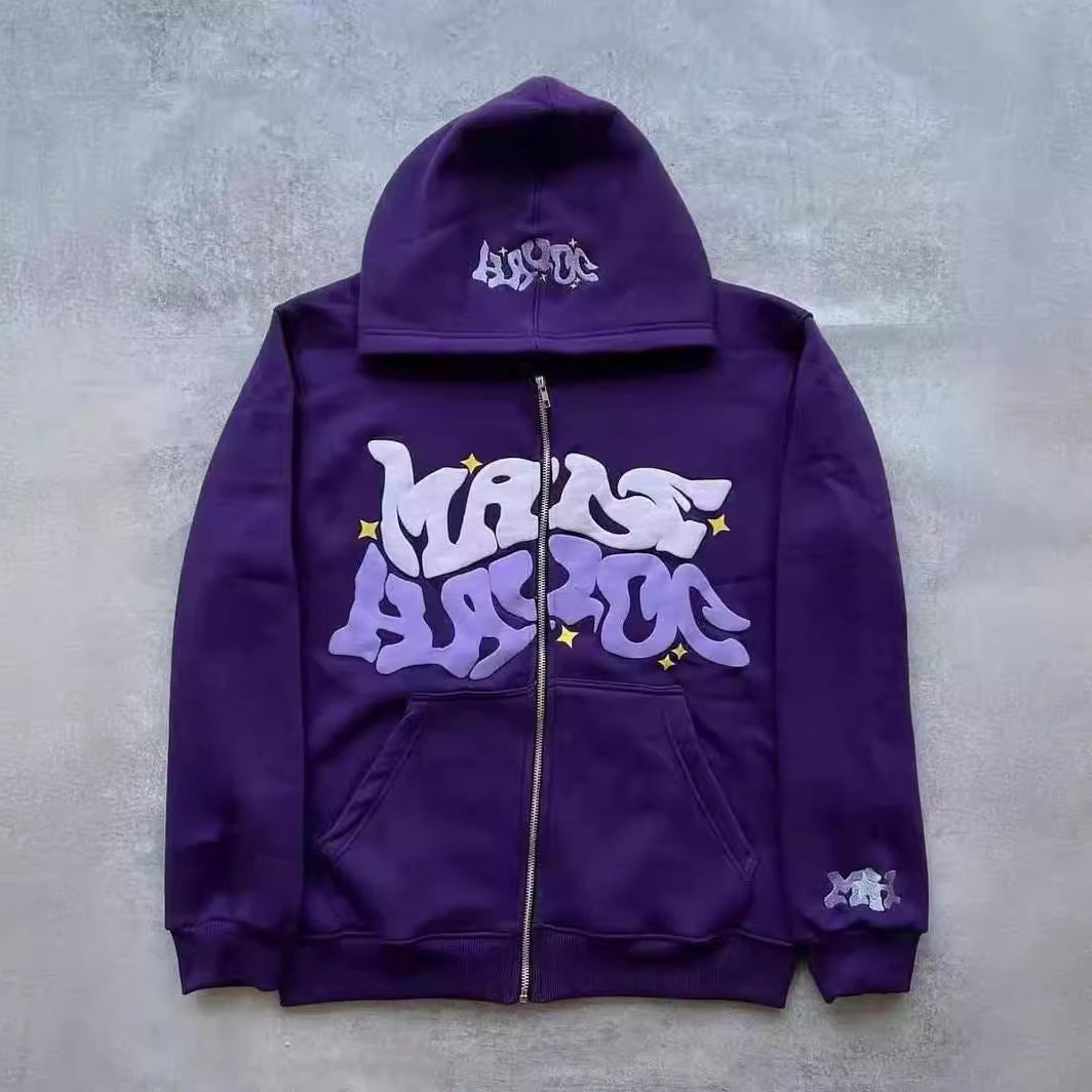 Kvindernes sporty hoodie jakke i urban graffiti stil Skovae