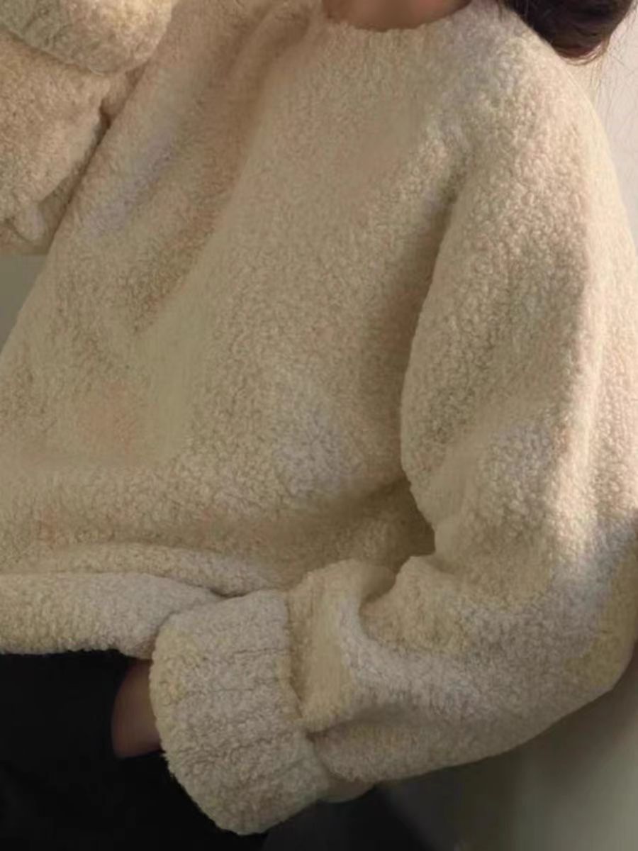 Dame teddyjakke med blødt for og moderne design Stilla
