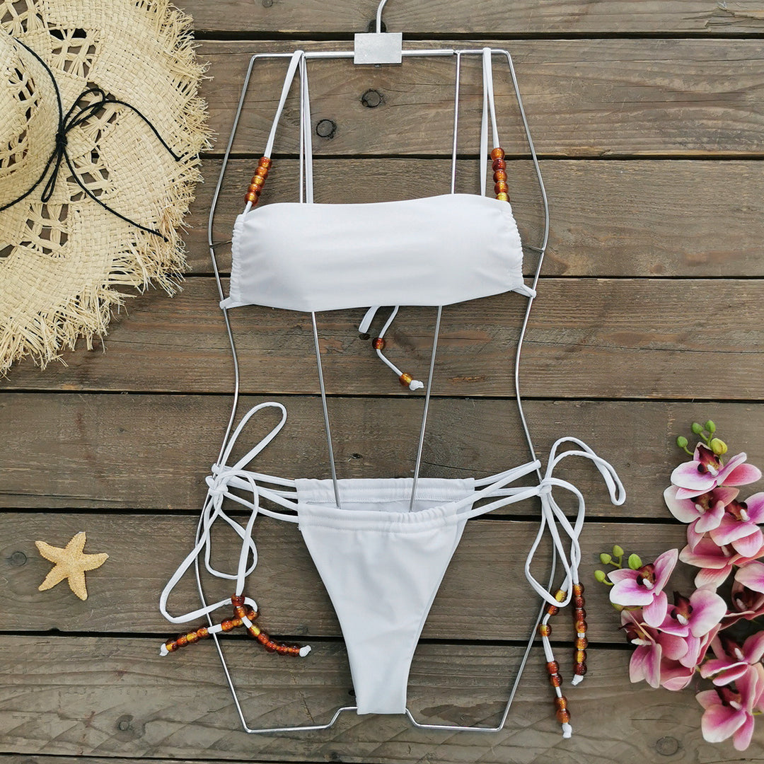 Damer Bikini sæt med justerbare bånd og behagelige snørebåndsdetaljer Stilla