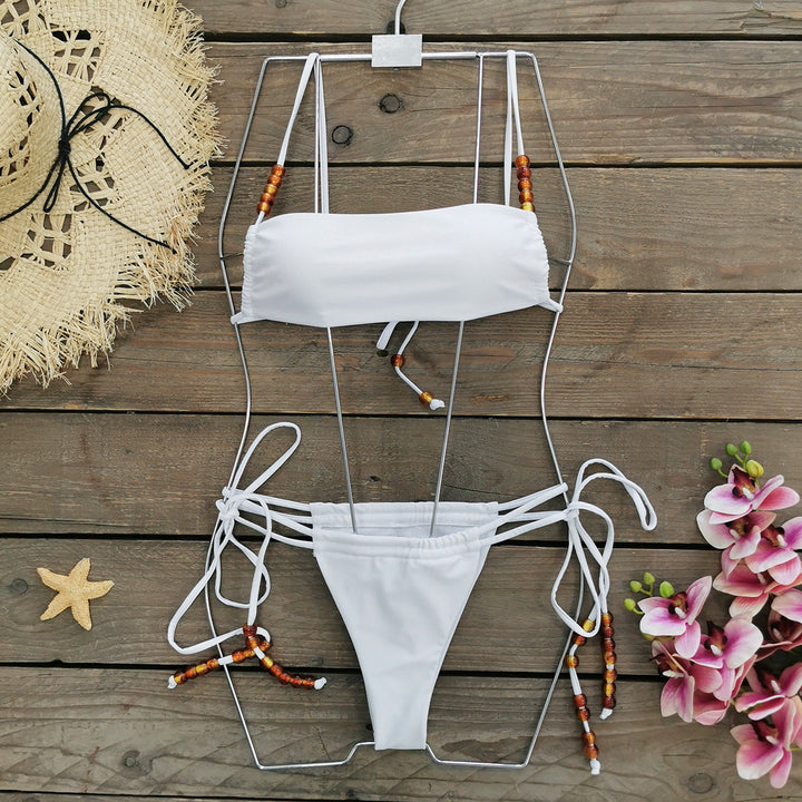 Damer Bikini sæt med justerbare bånd og behagelige snørebåndsdetaljer Stilla