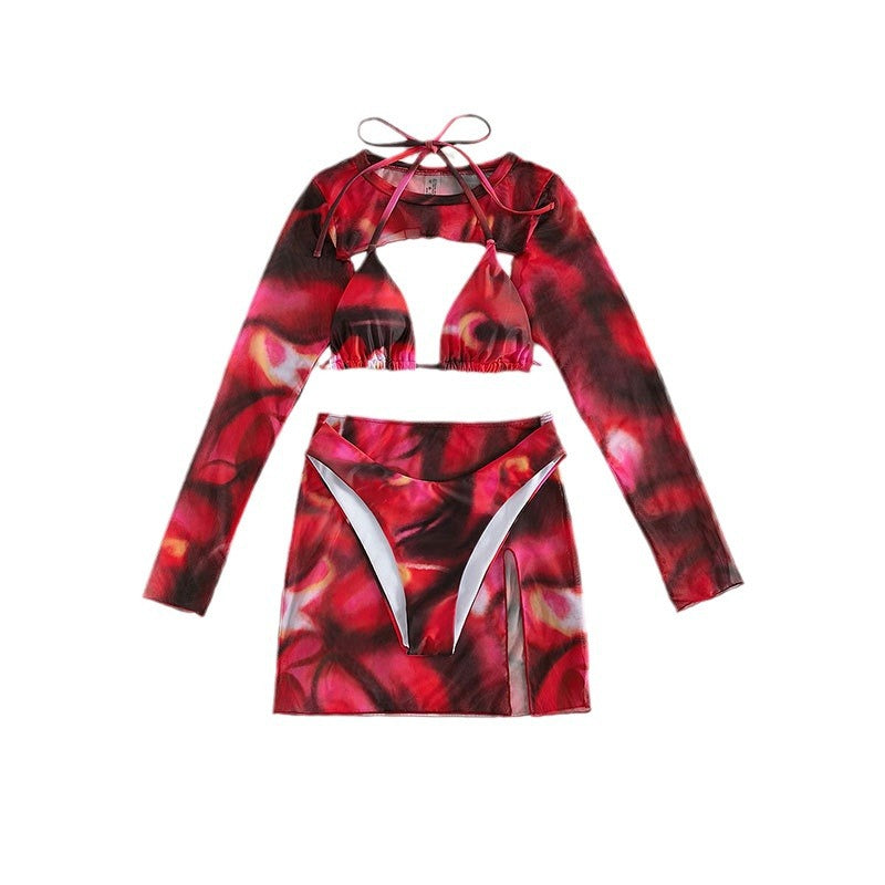 Dame Crop-top og Skørt Sæt Skovae