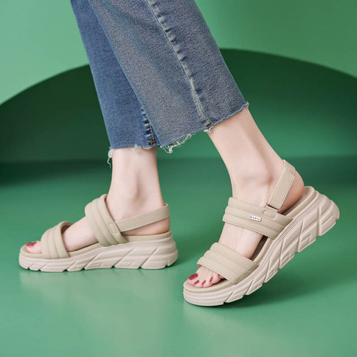 Dame Sporty Sandaler med dæmpende sål og elastiske remme Stilla
