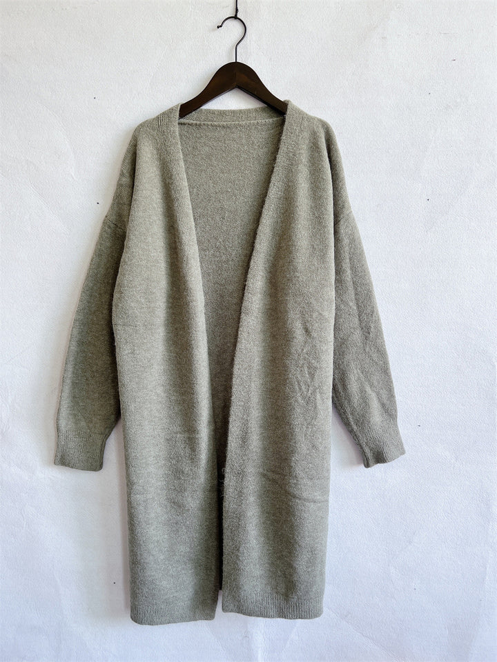 Kvindernes lange strikkede cardigan Stilla