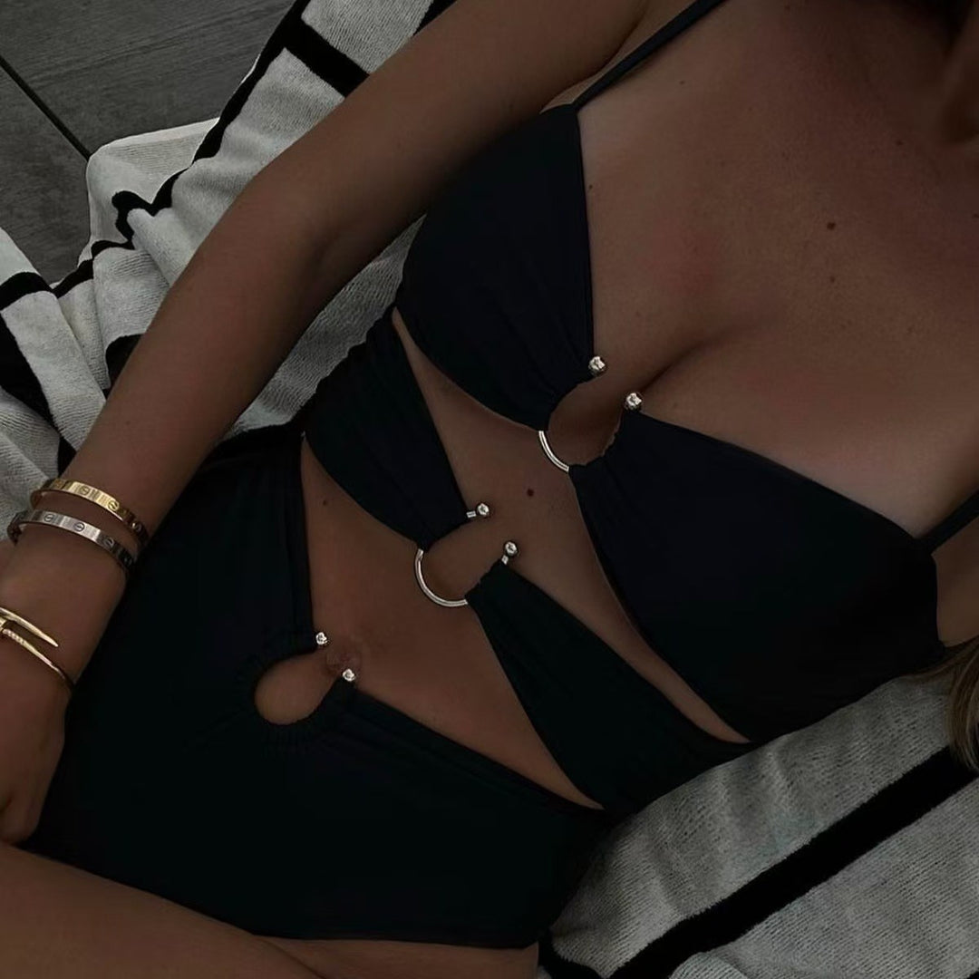 Dame Rynk Mesh Cut-Out Én-delt Badedragt Stilla