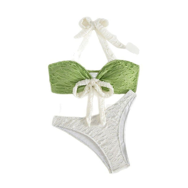 Dame struktureret bikini-sæt med sløjfedetalje Stilla