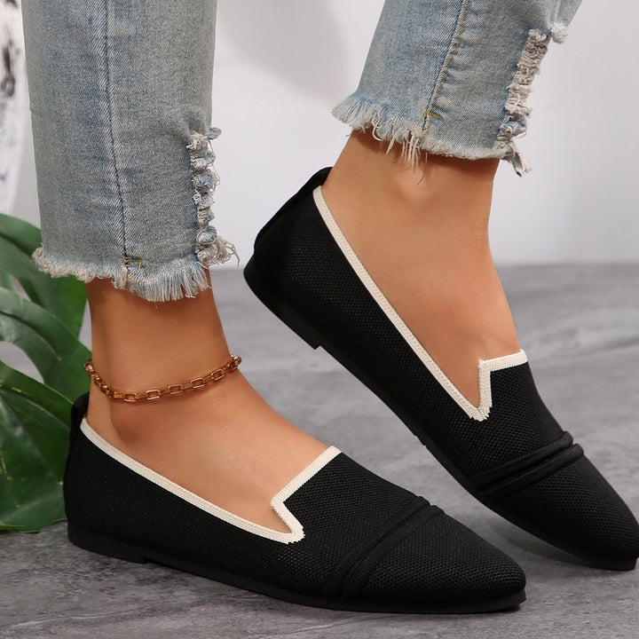 Dame Mode Slip-On Ballerinas med åndbar struktur Stilla