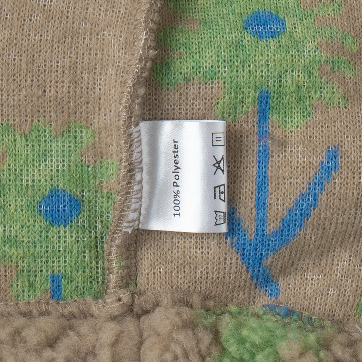 Dame fleece pullover med blomsterprint og høj krave Stilla