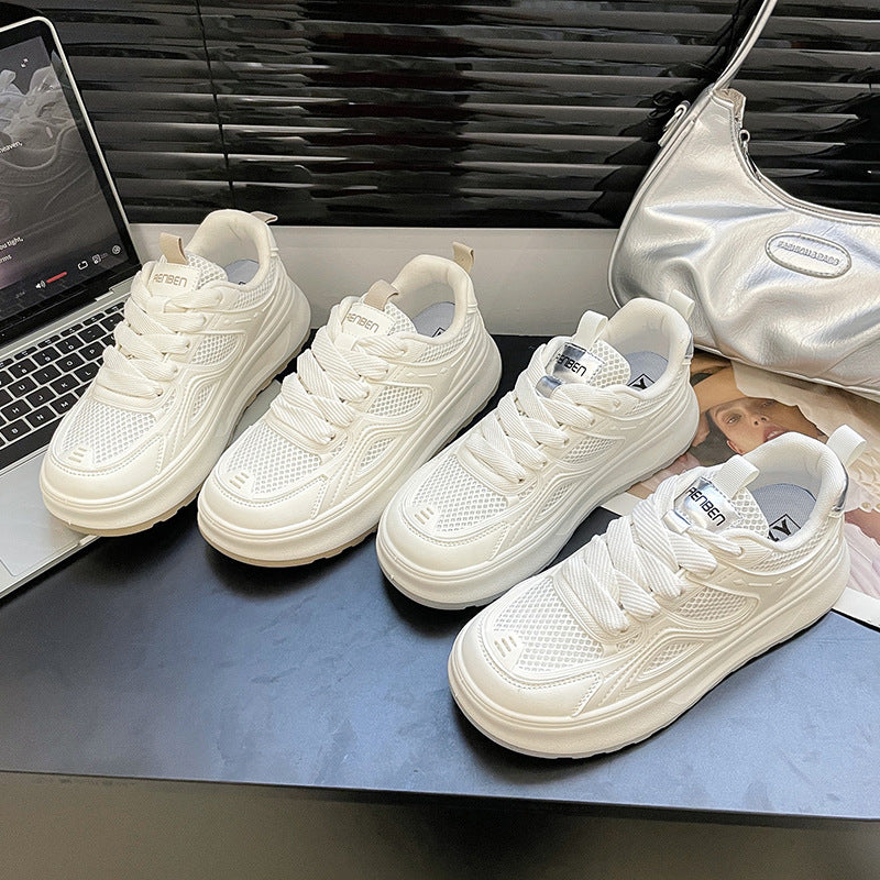 Dame Åndbare Sneakers med stødabsorberende Sål og moderne Design Stilla