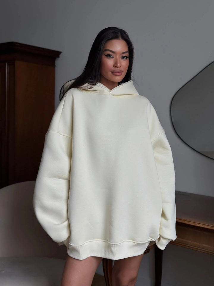 Kvinder Oversized Hoodie med Casual Lommer og Trendy Design Skovae