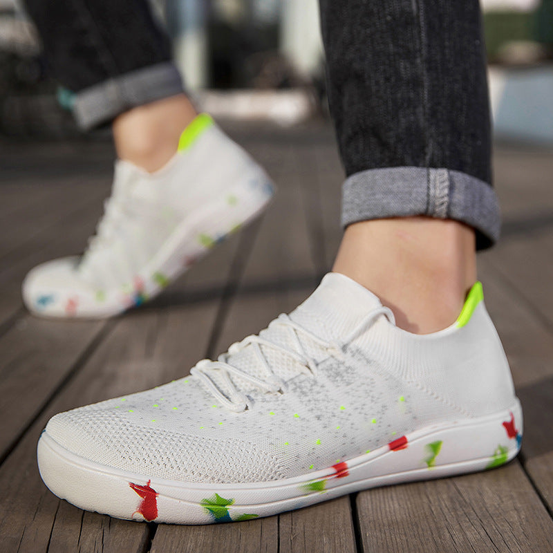 Herrer nan urban strik-sneaker med elastisk meshkrave, støddæmpende EVA-sål og trækstrop Skovae