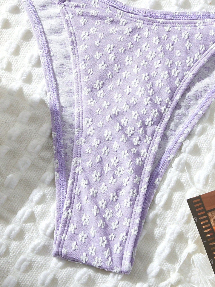 Dame Spids-Detail Trekant Bikini Sæt Stilla