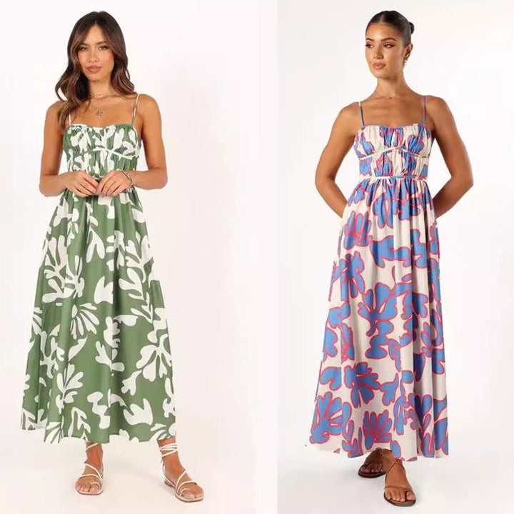 Dame Flydende Floral Maxi Kjole Stilla