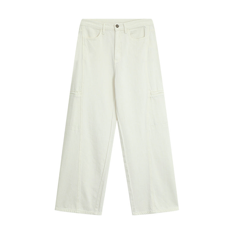 Dame cargo-jeans med brede ben og praktiske lommer Stilla