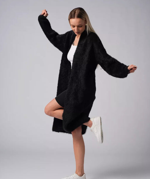 Femme Længere Komfortabel Åben Front-Cardigan Stilla