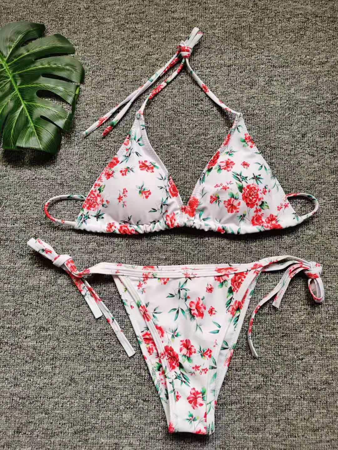 Dame justerbar bindebånd-bikini-sæt Stilla