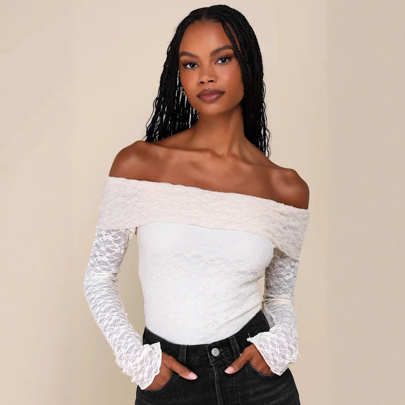 Dame Off-Shoulder Spidsetop Stilla