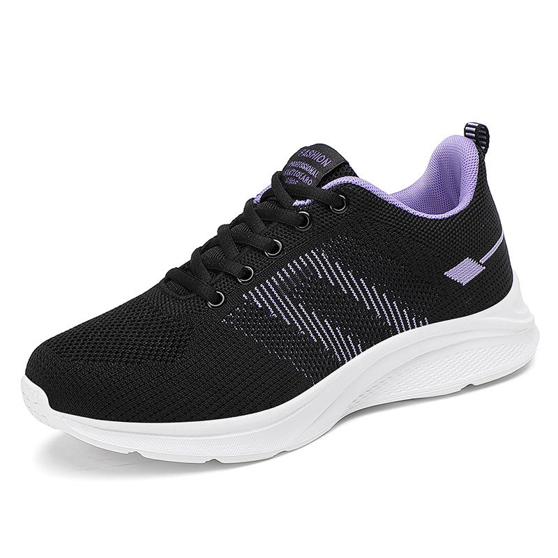 Dame nan let strik-fitness sneakers med sømløst overmateriale, adaptiv EVA-dæmpning og ergonomisk hælpolstring Skovae