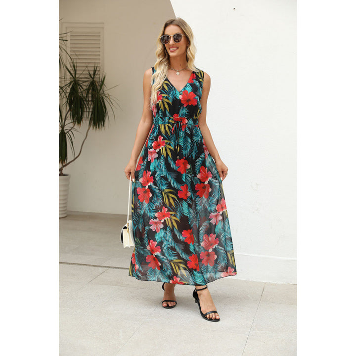 Dame Floral Maxi Kjole Stilla