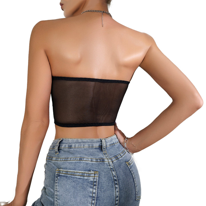 Dame spids-bustier i korset-stil med elegant struktur Stilla