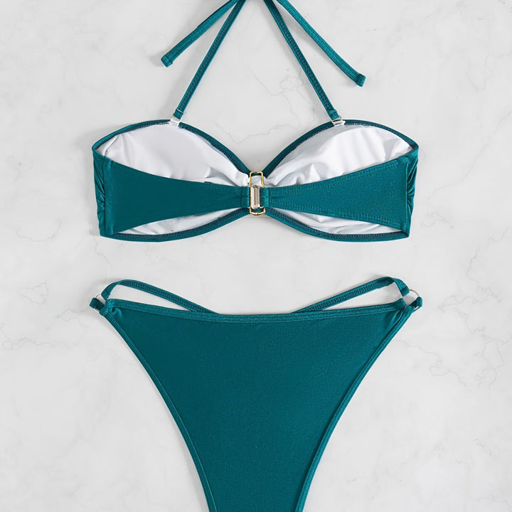 Dame bikini-sæt med glamorøs musling-detail og justerbare stropper Stilla