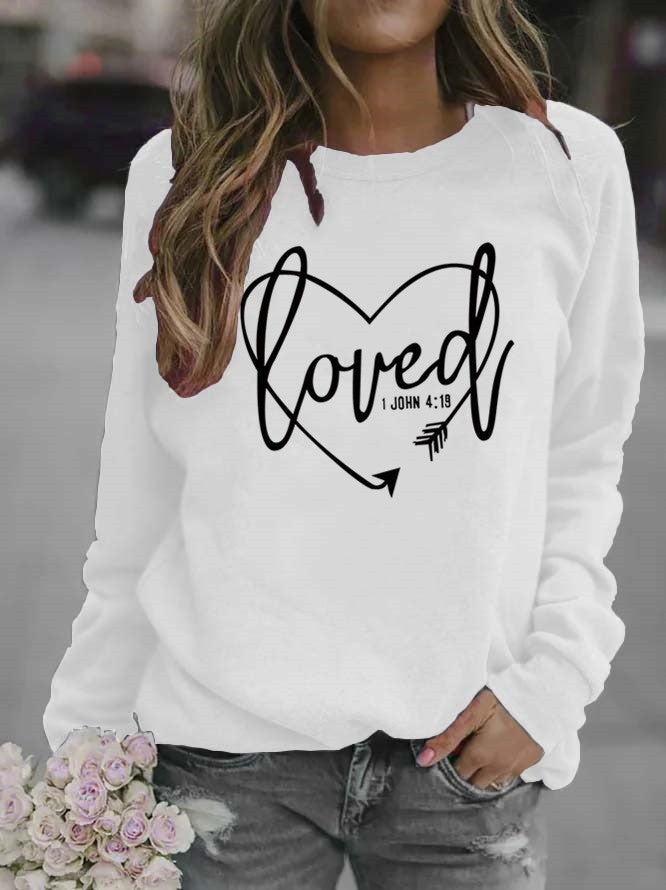 Dame sweatshirt med inspirerende lettering og trendy design Skovae