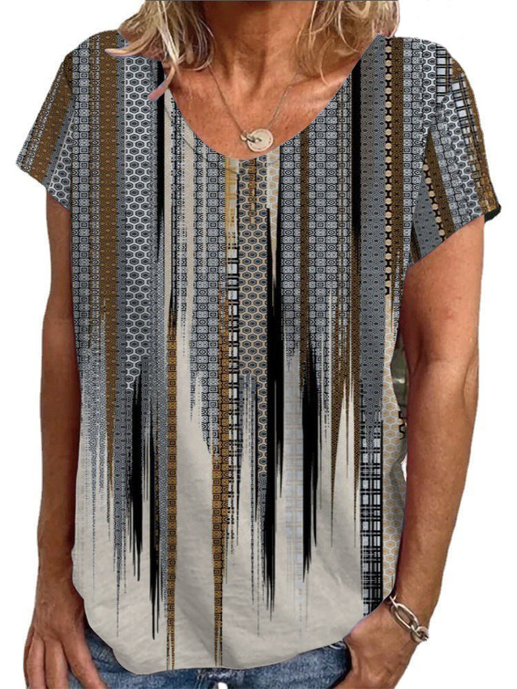 Dame Loose Bluse med farverigt paisleymønster Skovae
