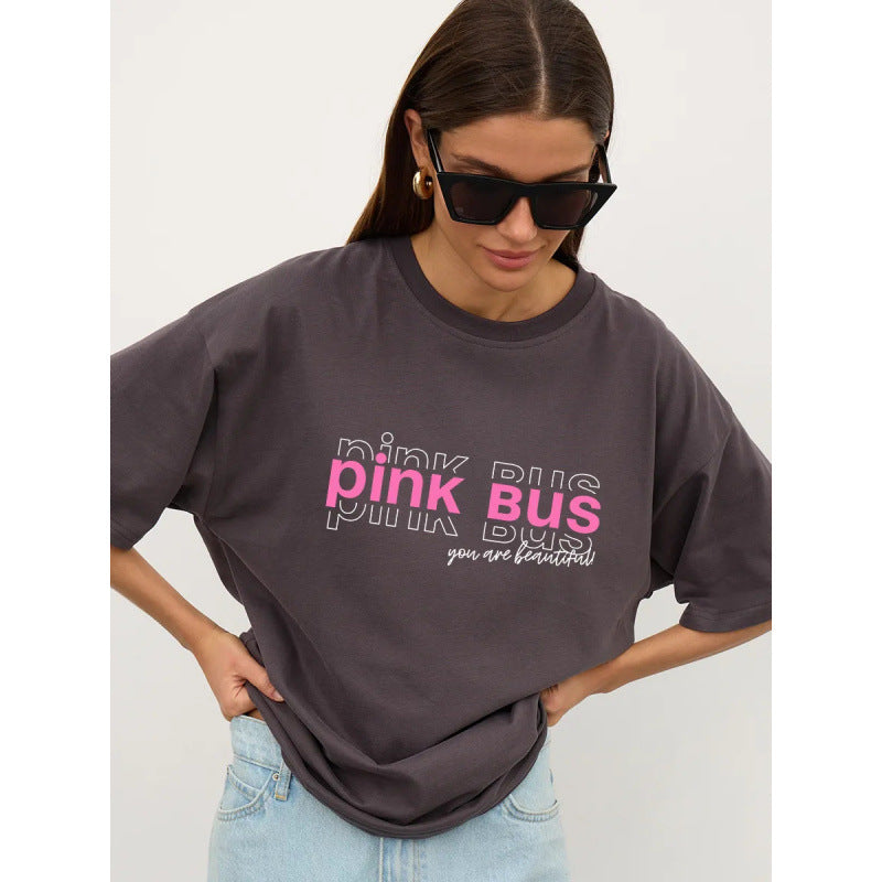 Dame T-shirt med afslappet vintage-inspiration og inspirerende tryk Stilla