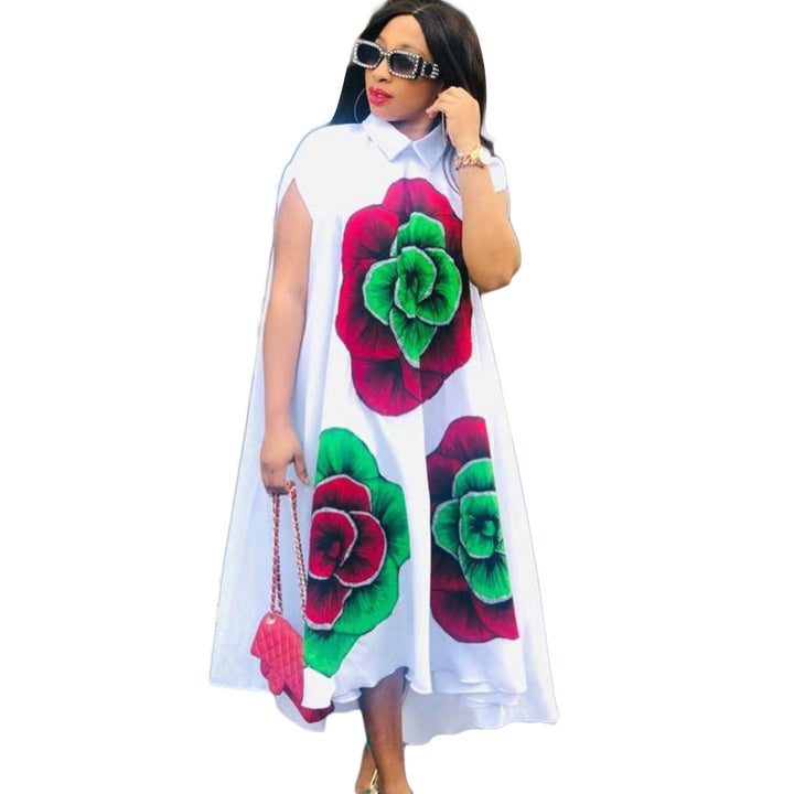 Dame sommerkjole med floralt design og afslappet snit Stilla
