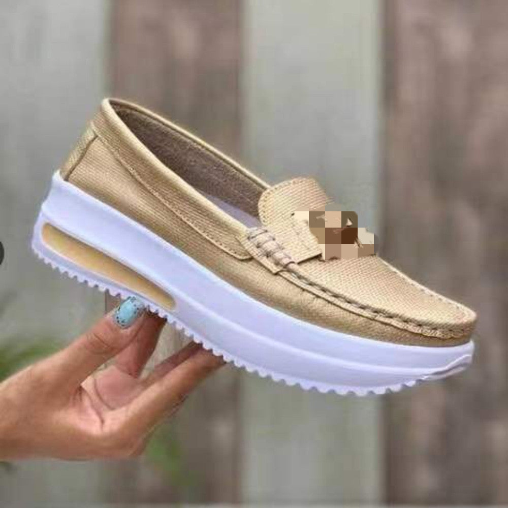 Dame behagelige Slip-On Loafers med dämpende Plateau Stilla