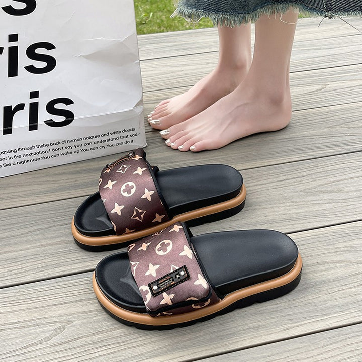 Dame Mode Fritidssandaler med bred rem og komfortabel dæmpning Stilla