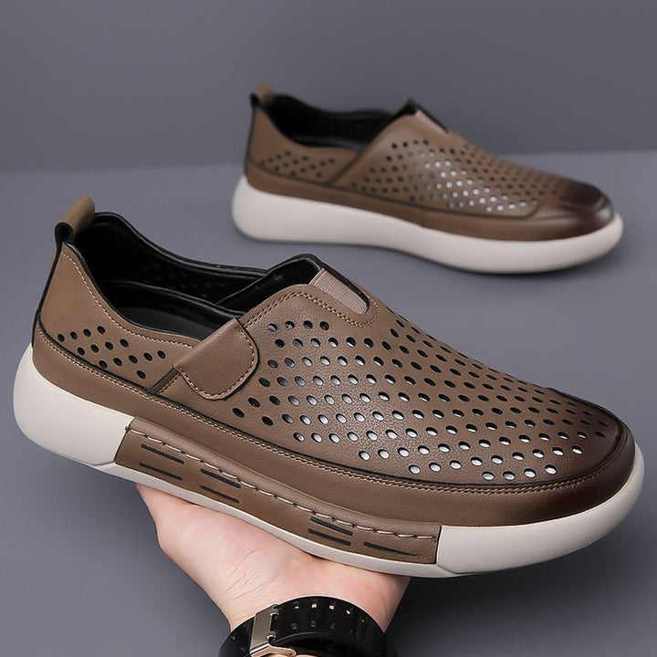 Herrer Åndbar Fritid Slip-On Sneakers med Ventilationsdesign Stilla