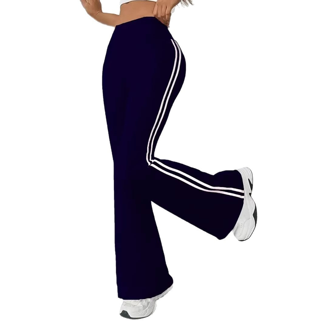 Kvinder Sporty Flared Leggings med Striber Stilla