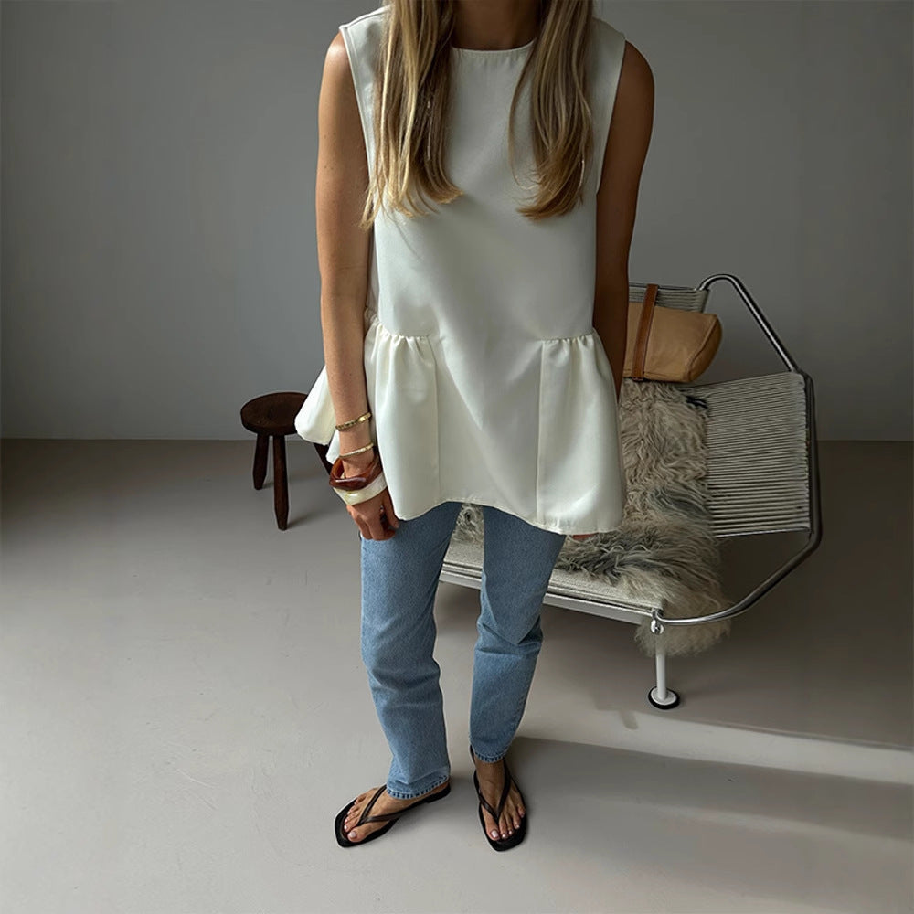 Dame Peplum Overdel Stilla