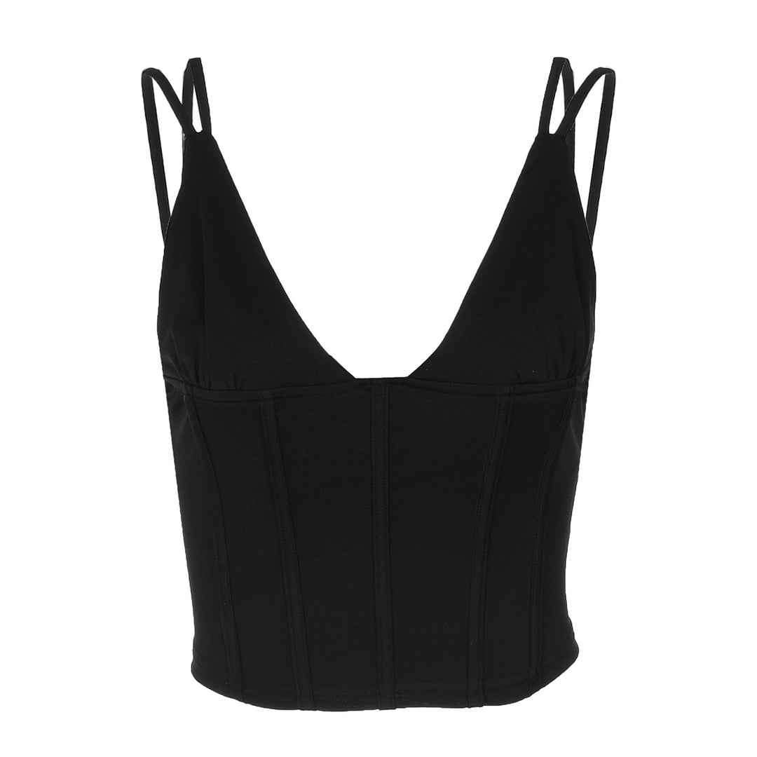 Damer Elegant skåret Bustier-top med spaghetti-stropper Skovae