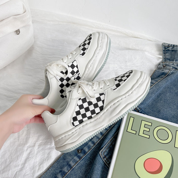 Dame Sneakers med ternet design og dæmpende sål Stilla