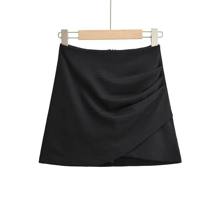 Dame wrap skirt med flydende snit og elegante folder Stilla