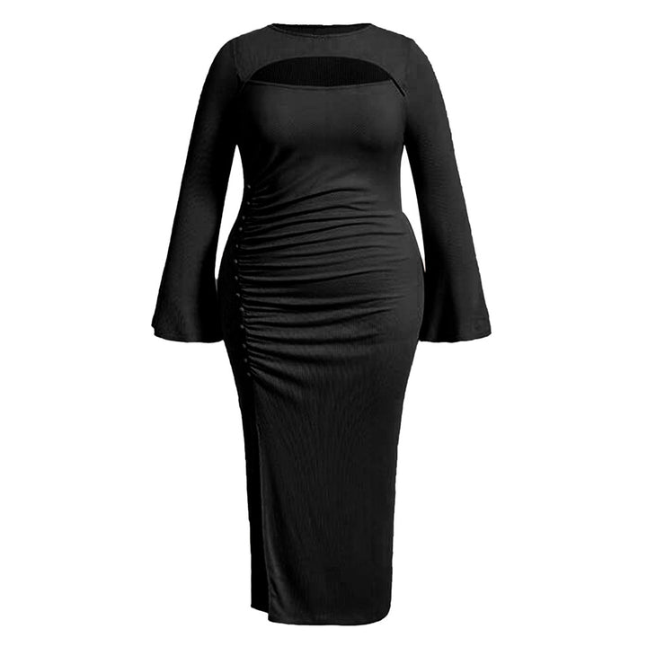 Dame elegant omslagsskjorte med feminine flæsedetaljer og dyb V-udskæring Stilla