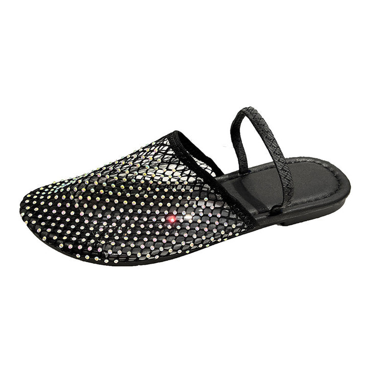 Dame mode Slip-On Sandaler med funkende netdesign og komfortabelt fodseng Stilla