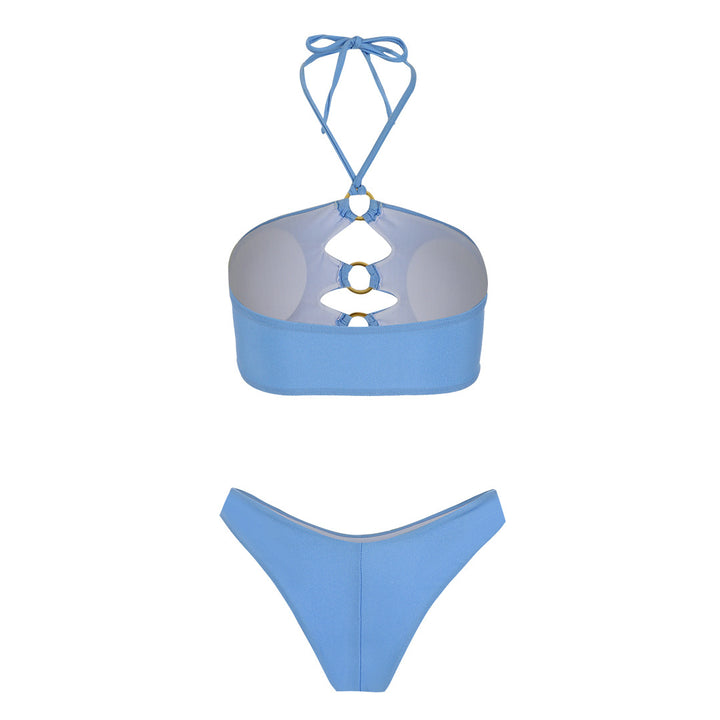 Dame Bikini-sæt med elegant bandeau-overdel og højt skåret underdel Stilla