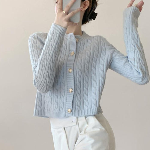 Femme Struktureret Kabelstrik-Cardigan Stilla