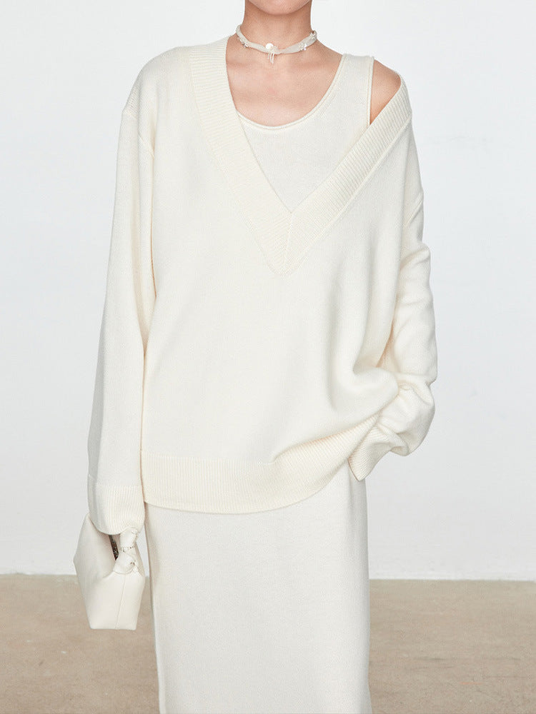 Dame Oversized Pullover lavet af blød uld Stilla