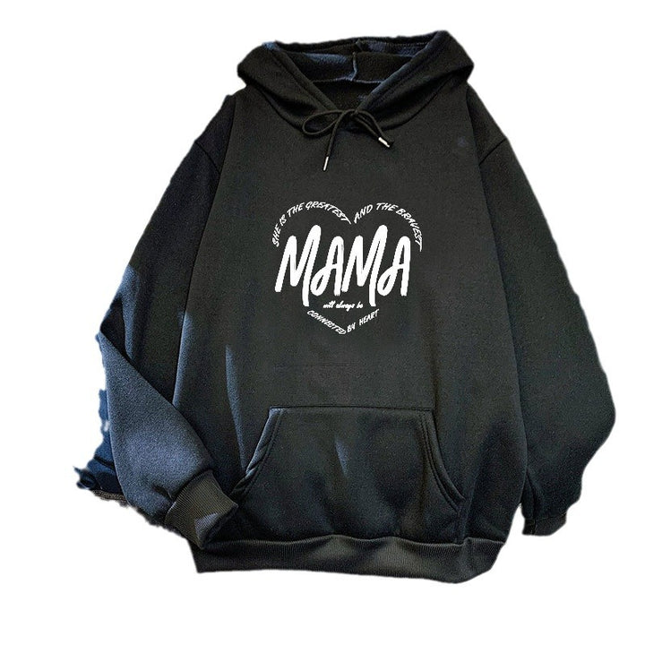 Kvindernes hætte sweatshirt med kreativ mama motiv Skovae