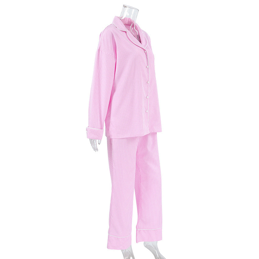 Dame klassisk ternet pullover natdragt Stilla