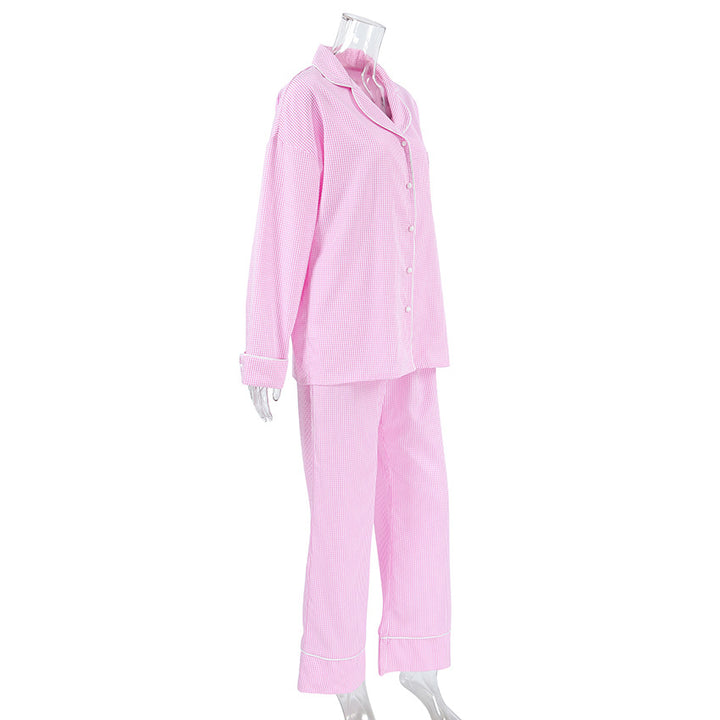 Dame klassisk ternet pullover natdragt Stilla
