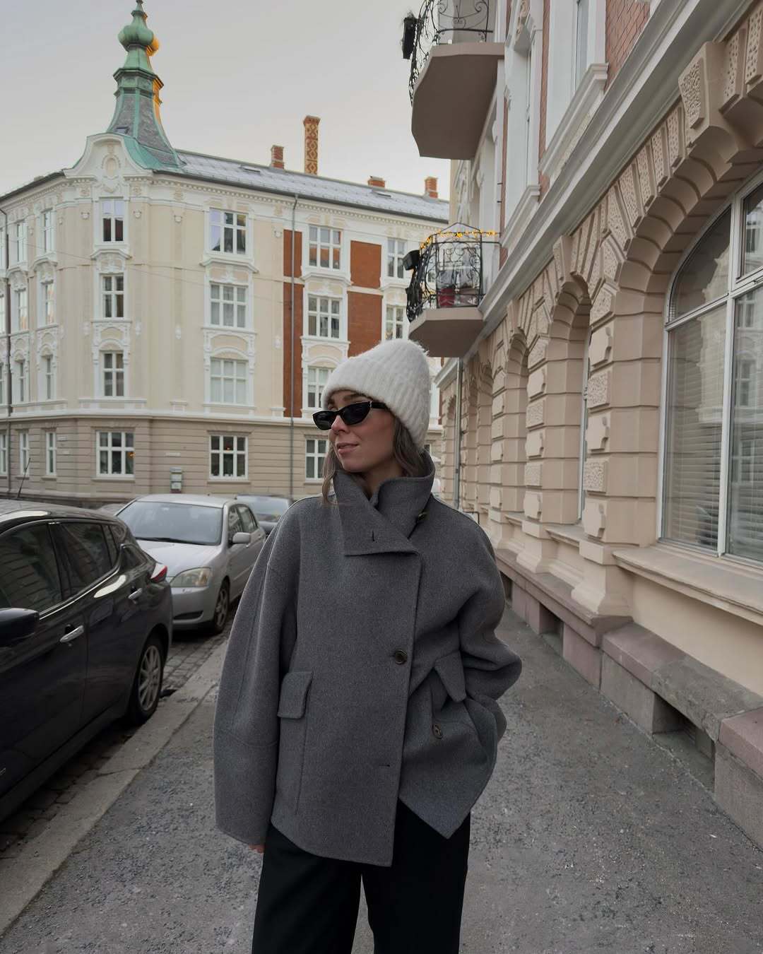 Kvinders oversized uldfrakke Stilla
