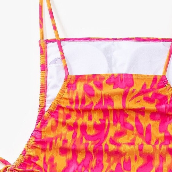 Dame One-piece badedragt med sideknuder Skovae